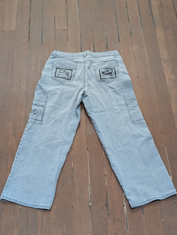 SPICED UP - "DYKE" Block Printed Cargo Pants