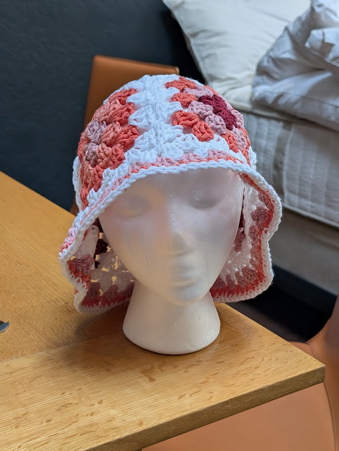 Crocheted Lesbian Pride Bucket Hat - perfect for pride!