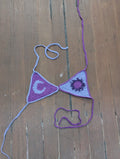 Sun & Moon Crocheted Bikini Top - perfect for festivals or raves!