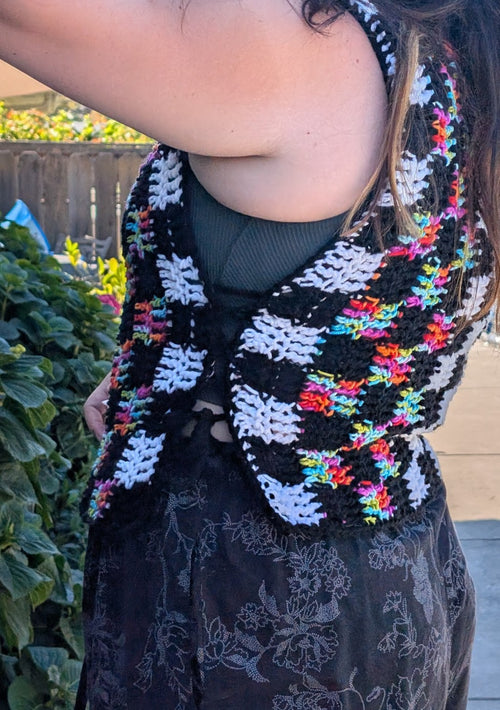 Checkered Treble Maker Top Crochet PATTERN - CamCrochetsThings Original Crochet Pattern