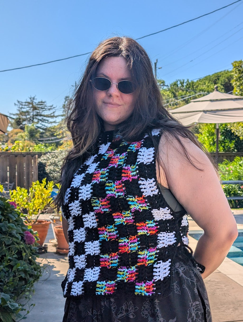 Checkered Treble Maker Top Crochet PATTERN - CamCrochetsThings Original Crochet Pattern